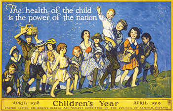 Children's Bureau poster commemorating Children's Year, circa 1918. (Library of Congress, LC-USZC4-9867)